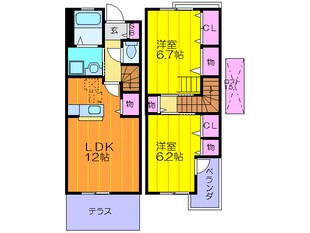 ブル－ヒルズ上田原の物件間取画像